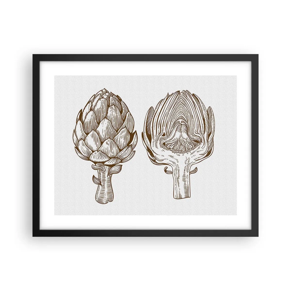 Poster in einem schwarzem Rahmen - Anatomie-Lektion - 50x40 cm