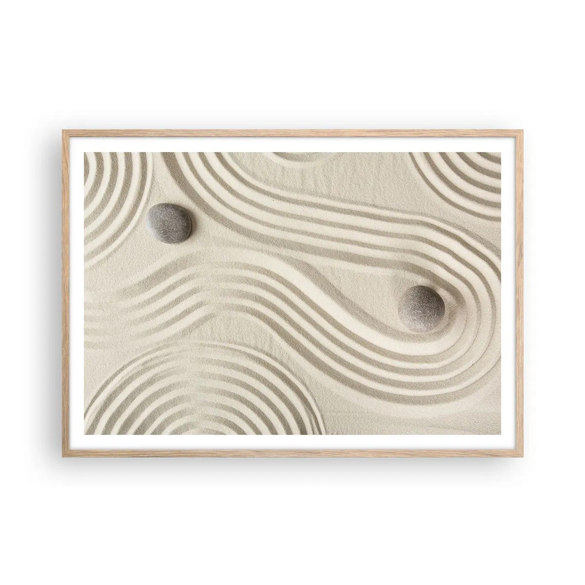 Poster in einem Rahmen aus heller Eiche - Ein Hauch von Wärme - 100x70 cm