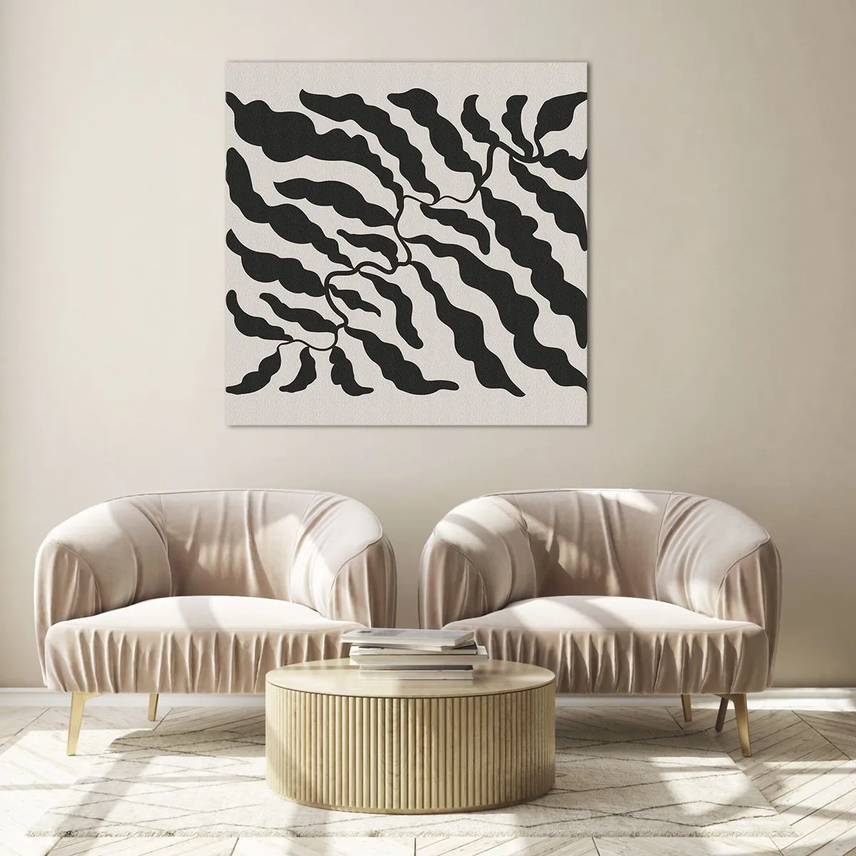 Glasbild - Bild auf glas - Natur des Quadrats - 70x70 cm