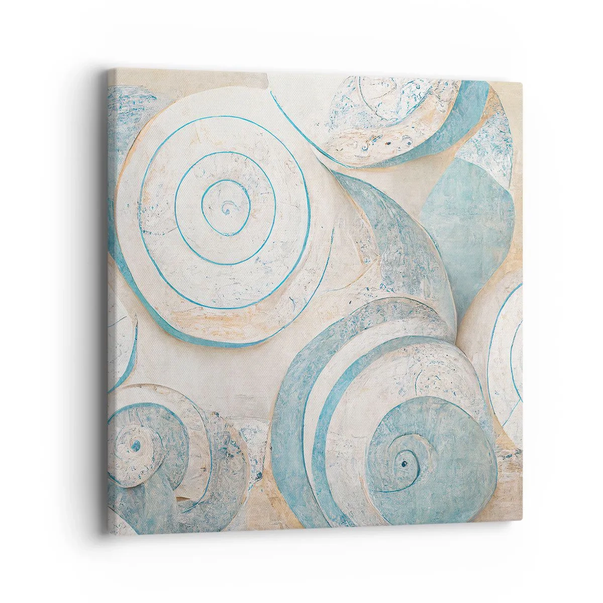 Bild auf Leinwand - Leinwandbild - Was verbirgt sich in der Muschel? - 40x40 cm