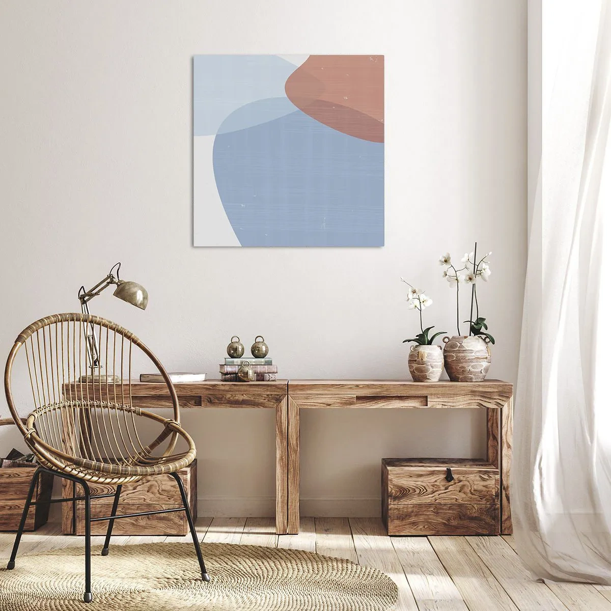 Bild auf Leinwand - Leinwandbild - Pastellbeziehungen - 50x50 cm