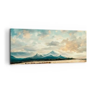 Bild auf Leinwand - Leinwandbild - Unter dem Schutz des Himmels - 100x40 cm