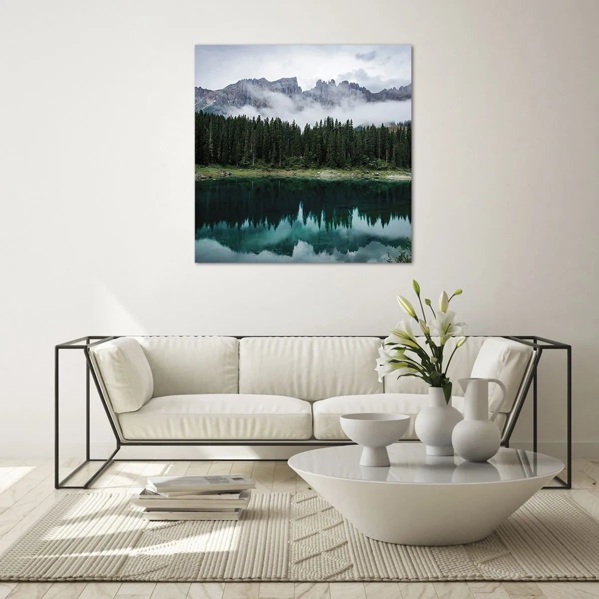 Glasbild - Bild auf glas - Leise, leise, lass uns das Trinkwasser nicht wecken ... - 70x70 cm