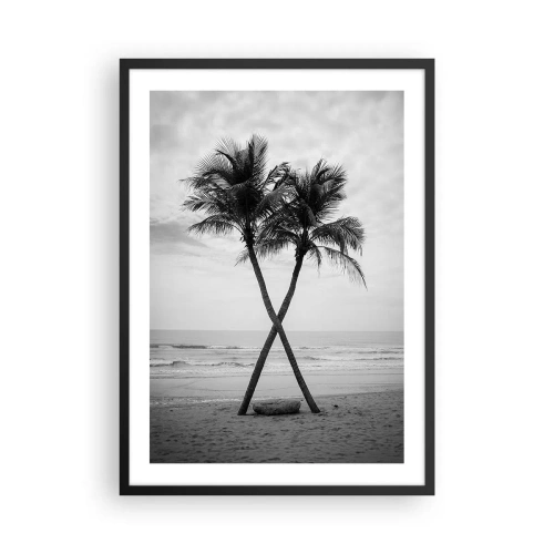 Poster in einem schwarzem Rahmen - Skandinavischer Rückzugsort - 50x70cm - Sie spürte eine Präsenz - Moderne Wanddekoration für Wohnzimmer und Schlafzimmer ARTTOR