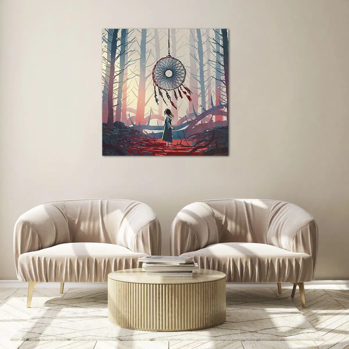 Glasbild - Bild auf glas - Geheimes Glücksritual - 70x70 cm