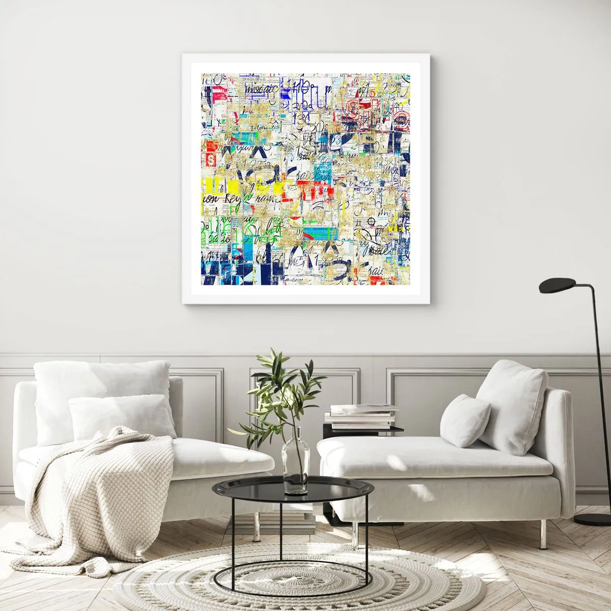 Poster in einem weißen Rahmen - Es freut einfach die Augen - 50x50 cm