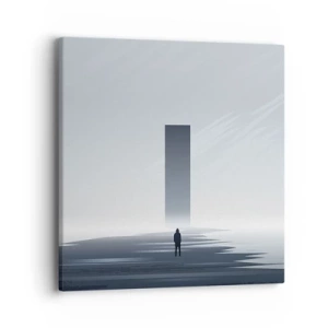 Bild auf Leinwand - Leinwandbild - Chance oder Bedrohung? - 40x40 cm