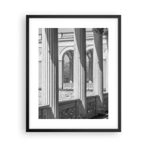 Poster in einem schwarzem Rahmen - Sonnige Arkade - 40x50 cm