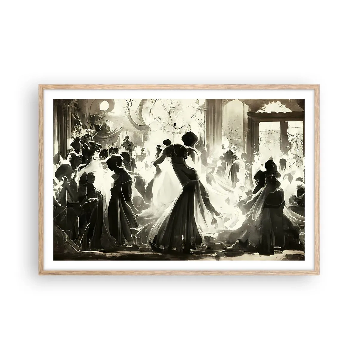Poster in einem Rahmen aus heller Eiche - Die große Maskerade - 91x61 cm
