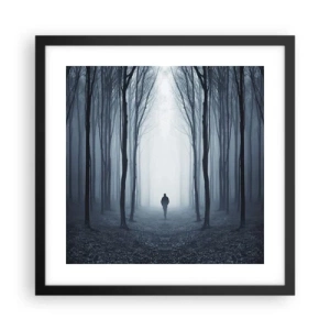 Poster in einem schwarzem Rahmen - Alles einfach und übersichtlich - 40x40 cm