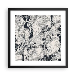 Poster in einem schwarzem Rahmen - Durchdringung der Gegensätze - 40x40 cm