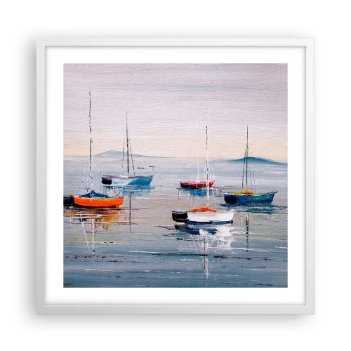 Poster in einem weißen Rahmen - Wohlverdiente Ruhe - 50x50 cm