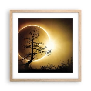 Poster in einem Rahmen aus heller Eiche - Totale Finsternis - 40x40 cm
