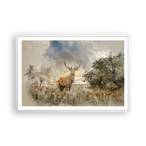 Poster in einem weißen Rahmen - Würde – Stärke – Würde - 91x61 cm