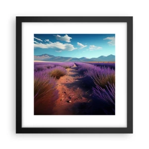 Poster in einem schwarzem Rahmen - Duftende Felder - 30x30 cm