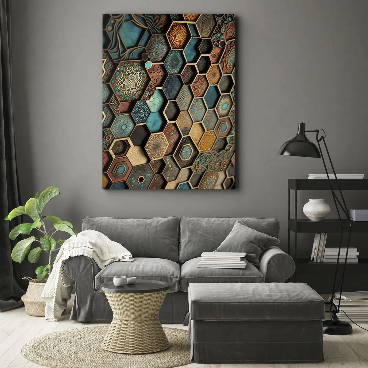 Bild auf Leinwand - Leinwandbild - Arabische Ornamente – Variation - 45x80 cm