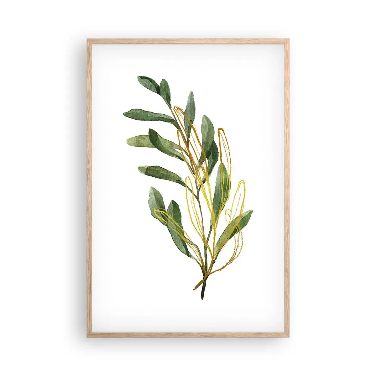 Poster in einem Rahmen aus heller Eiche - Alles was gut ist - 61x91 cm