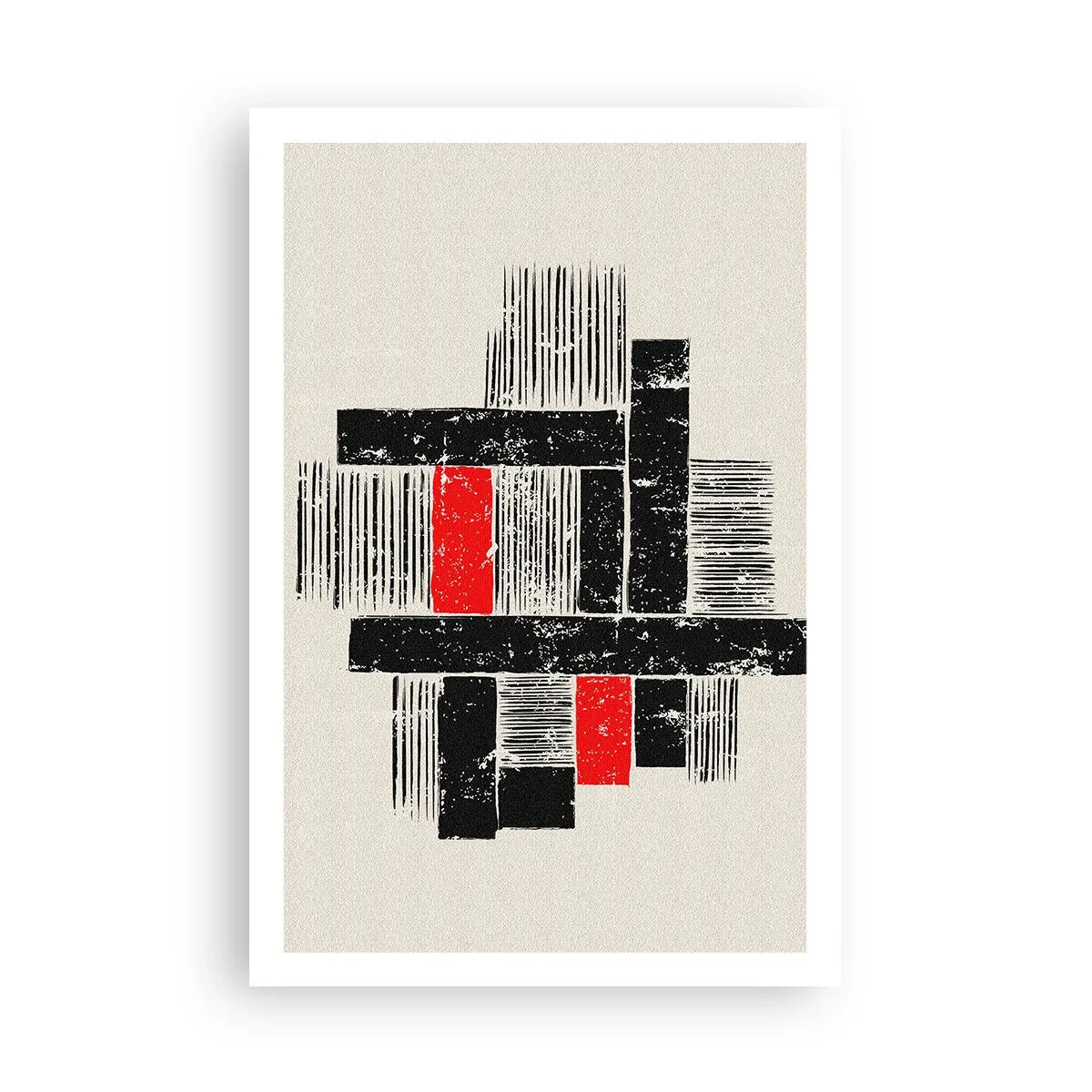 Poster - Rot und Schwarz - 61x91 cm
