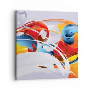 Bild auf Leinwand - Leinwandbild - Der Tanz der Elemente - 30x30 cm