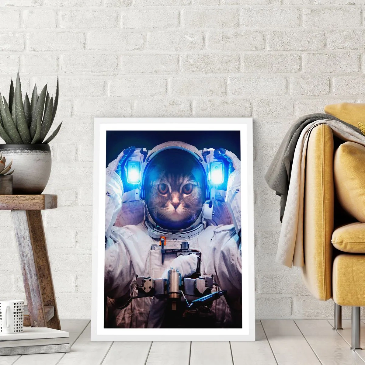 Poster in einem weißen Rahmen - Houston, du hast ein Problem - 50x70 cm