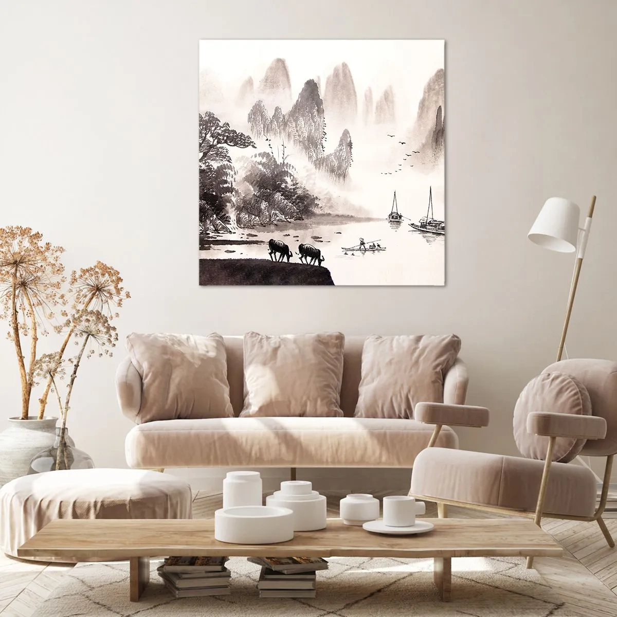 Bild auf Leinwand - Leinwandbild - Der exotische Alltag des Ostens - 60x60 cm