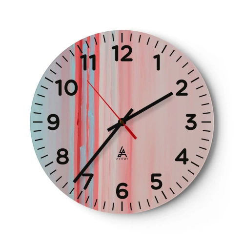 Wanduhr - Glasuhr - Abstraktion im Morgengrauen - 30x30 cm