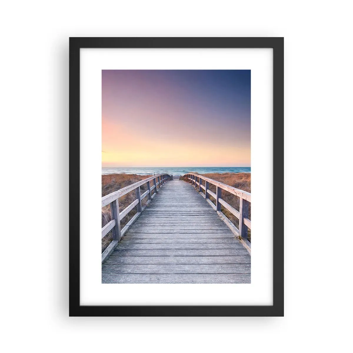 Poster in einem schwarzem Rahmen - Baltische Abend-Aurora - 30x40 cm