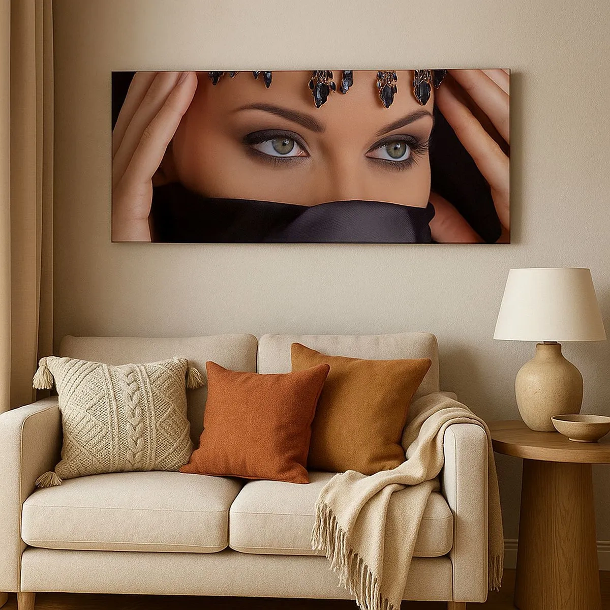 Bild auf Leinwand - Leinwandbild - Orientalisches verführerisches Geheimnis - 100x40 cm