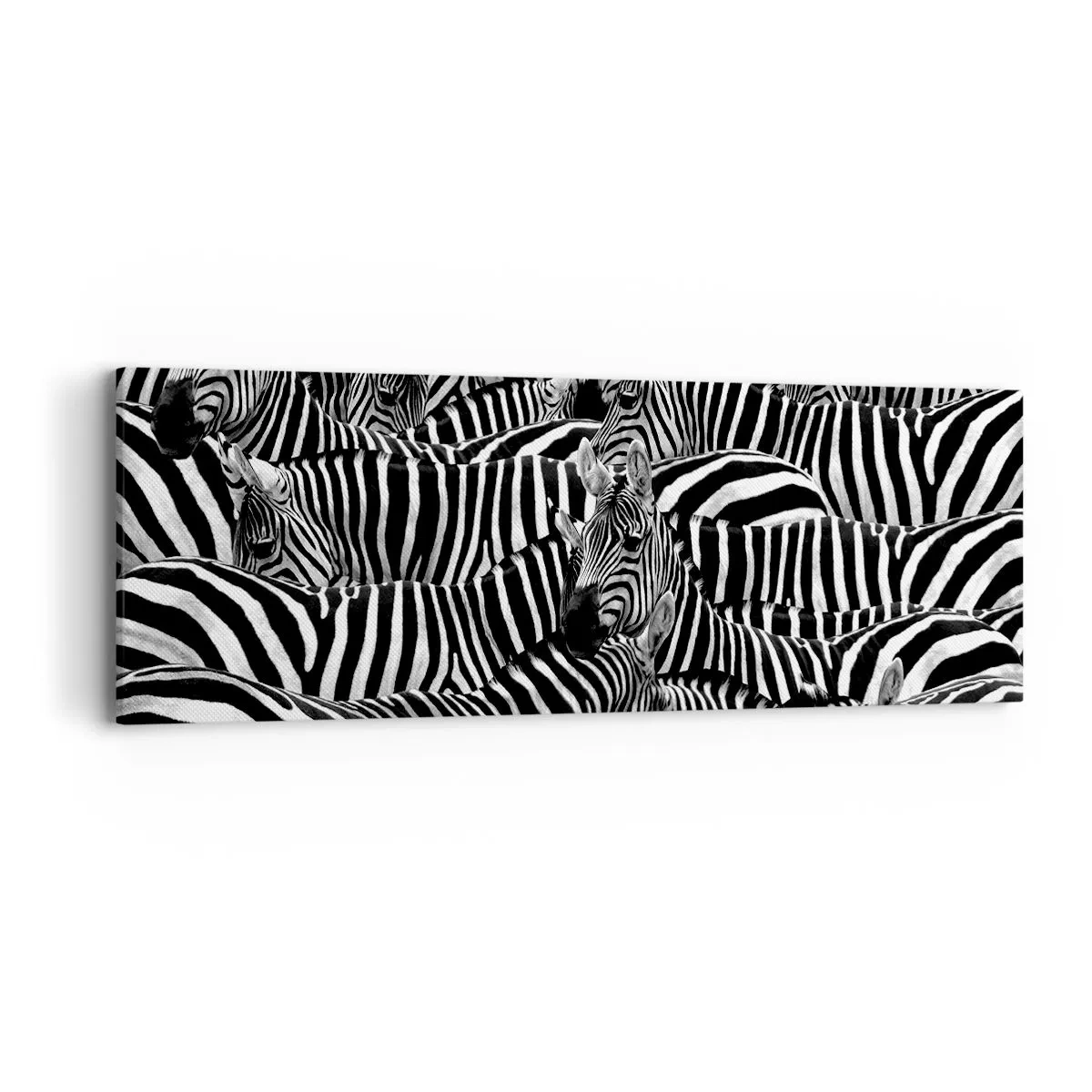 Bild auf Leinwand - Leinwandbild - Gestreiftes Gruppenportrait - 90x30 cm