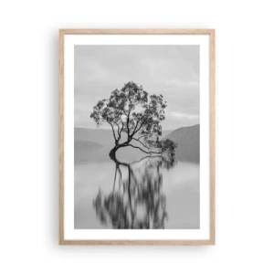 Poster in einem Rahmen aus heller Eiche - Es gibt so ein Land - 50x70 cm