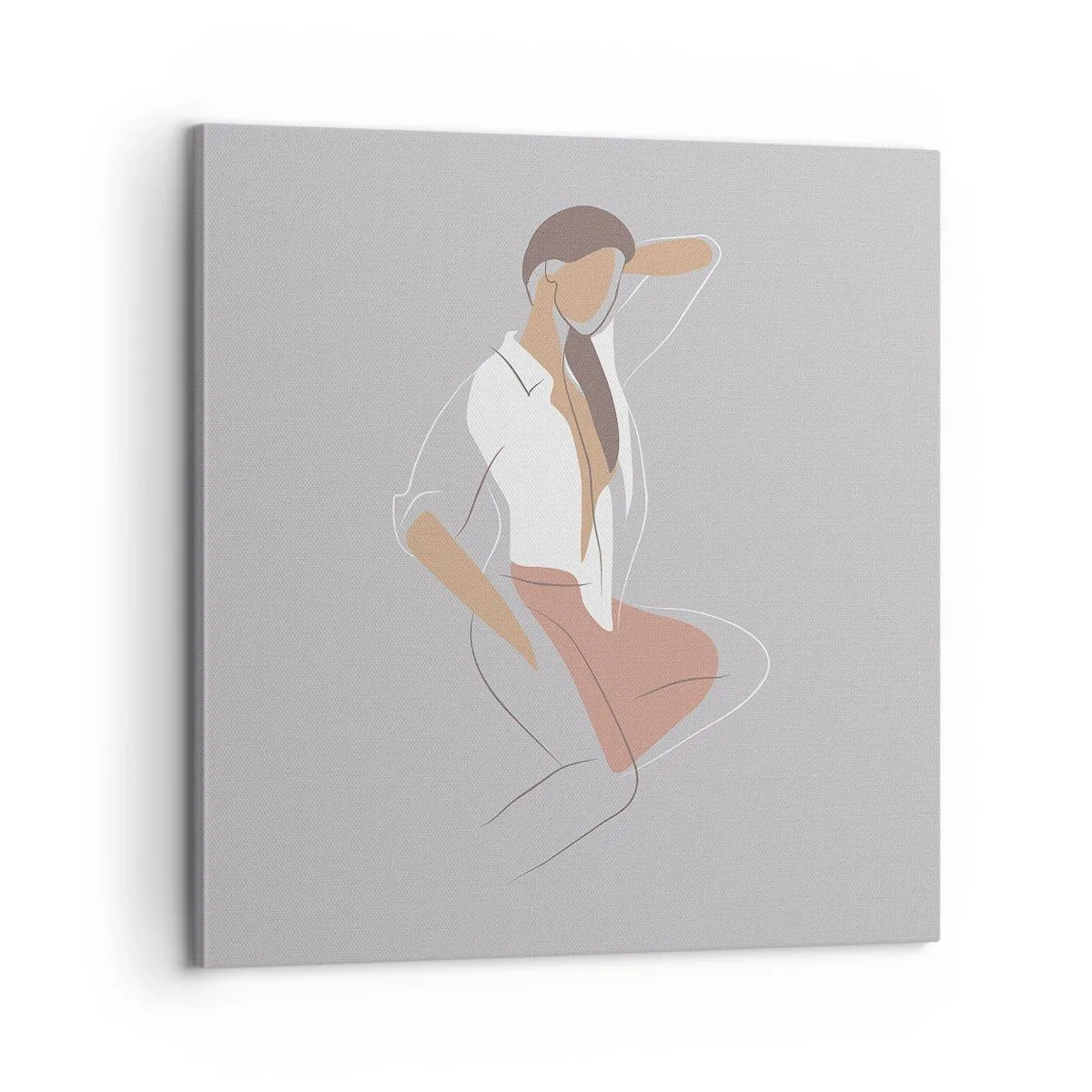 Bild auf Leinwand - Leinwandbild - Umriss der Anmut - 60x60 cm