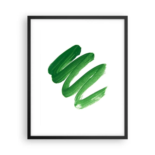 Poster in einem schwarzem Rahmen - Grüner Witz - 40x50 cm