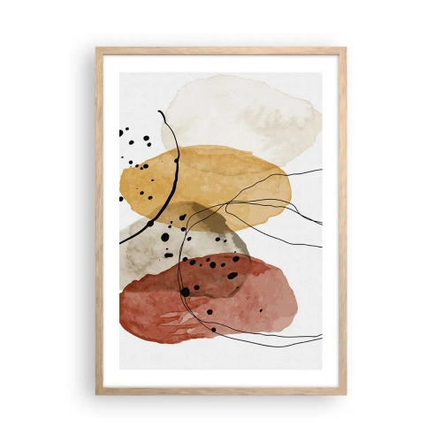 Poster in einem Rahmen aus heller Eiche - Wie leichte, transparente Luft - 50x70 cm