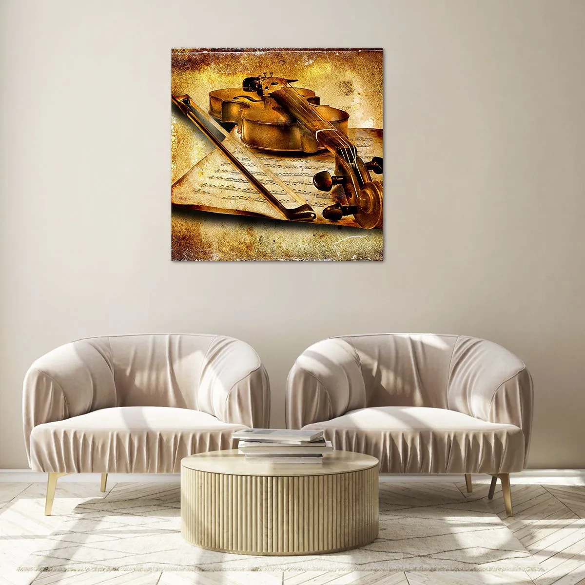 Glasbild - Bild auf glas - Ein Virtuose dringend benötigt - 60x60 cm