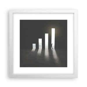 Poster in einem weißen Rahmen - Erfolg – ​​Impression - 30x30 cm