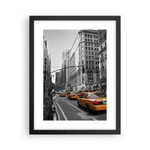 Poster in einem schwarzem Rahmen - Sonnen der Großstadt - 30x40 cm