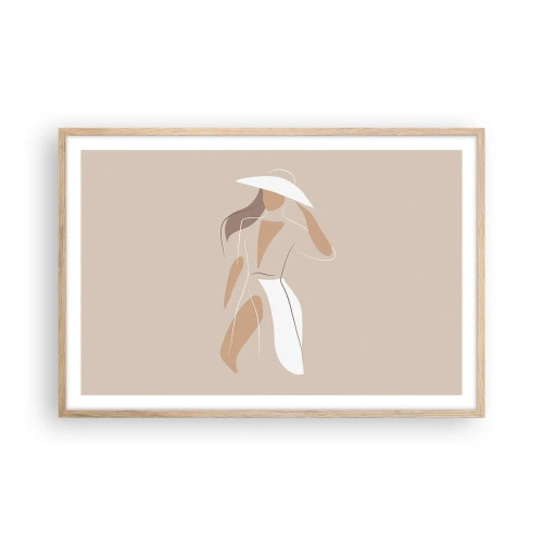 Poster in einem Rahmen aus heller Eiche - Mode macht Spaß - 91x61 cm