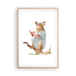 Poster in einem Rahmen aus heller Eiche - Lies mir vor Mama - 61x91 cm