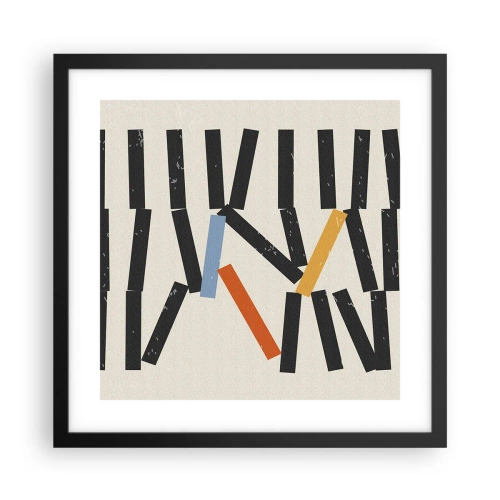 Poster in einem schwarzem Rahmen - Domino – Komposition - 40x40 cm
