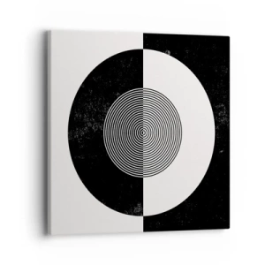 Bild auf Leinwand - Leinwandbild - Harmonie in Schwarz und Weiß - 40x40 cm