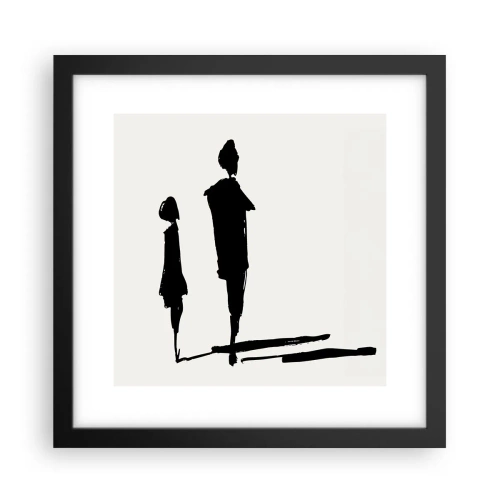 Poster in einem schwarzem Rahmen - Mit Sicherheit zusammen? - 30x30 cm