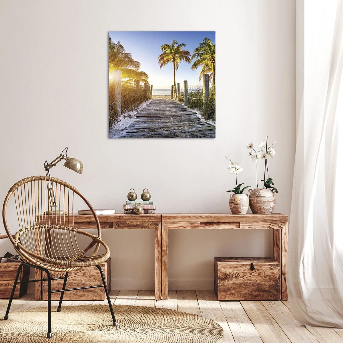 Bild auf Leinwand - Leinwandbild - Direkt ins Paradies - 30x30 cm