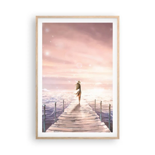 Poster in einem Rahmen aus heller Eiche - Im Licht eines Traums - 61x91 cm