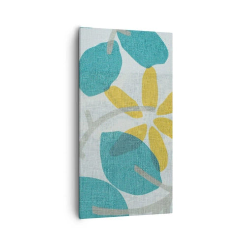 Bild auf Leinwand - Leinwandbild - Unter den azurblauen Blättern - 55x100 cm