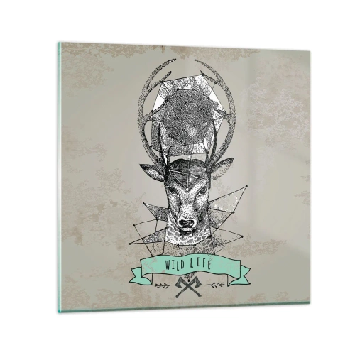 Glasbild - Bild auf glas - St. sehen Hubertus - 30x30 cm