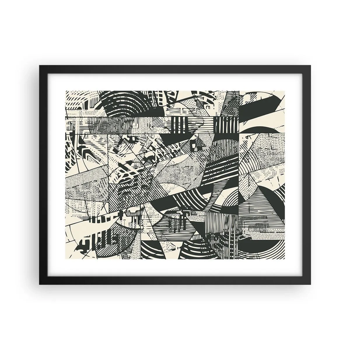 Poster in einem schwarzem Rahmen - Die Dynamik der Gegenwart - 50x40 cm