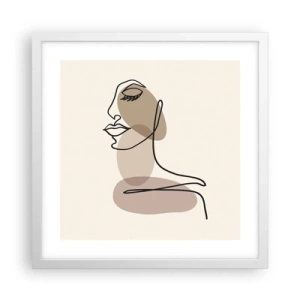 Poster in einem weißen Rahmen - Sich selbst zugehört - 40x40 cm