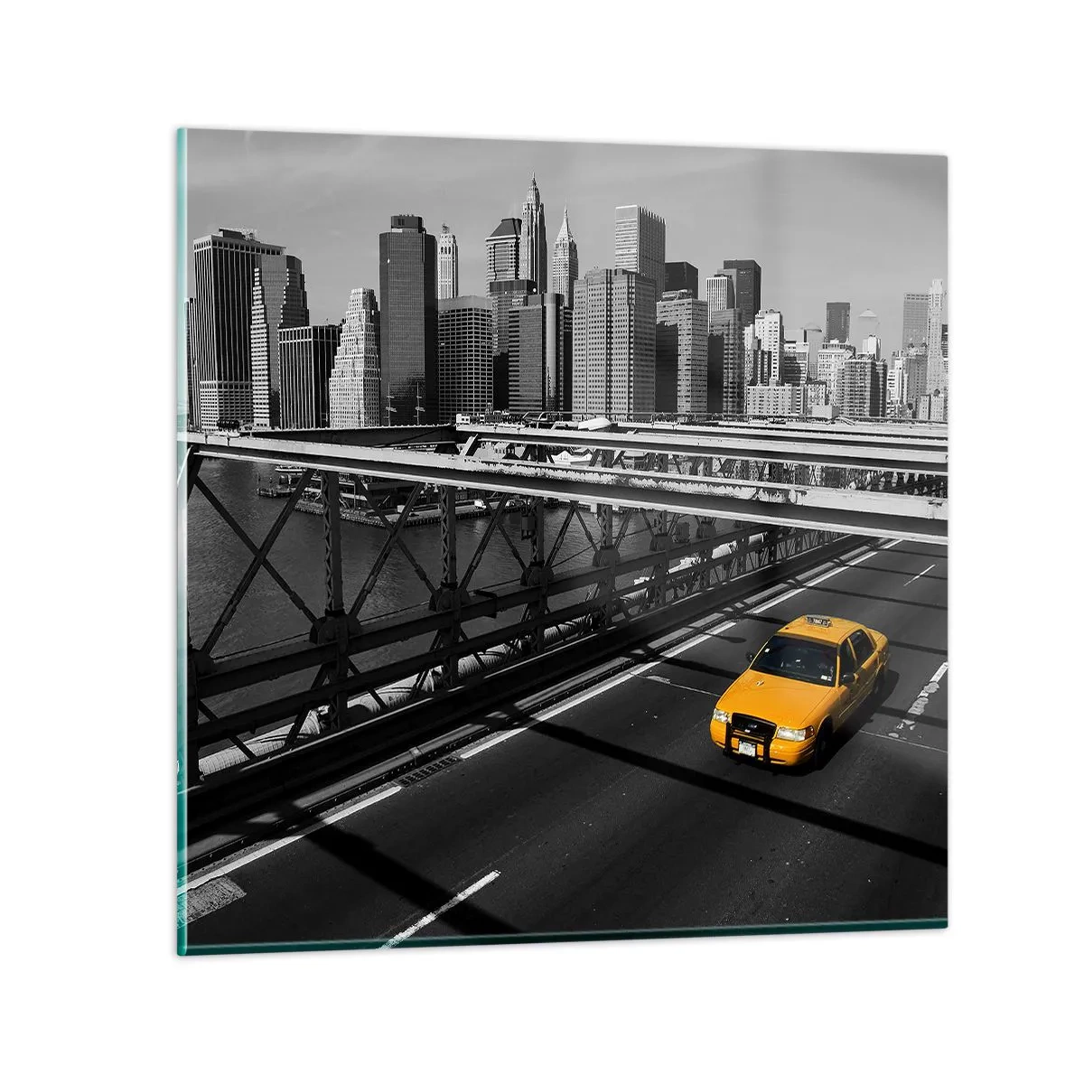 Glasbild - Bild auf glas - Die Farbe einer Großstadt - 40x40 cm