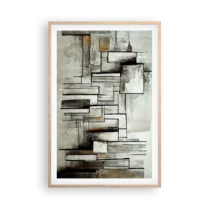 Poster in einem Rahmen aus heller Eiche - Kraft der Einfachheit - 61x91 cm