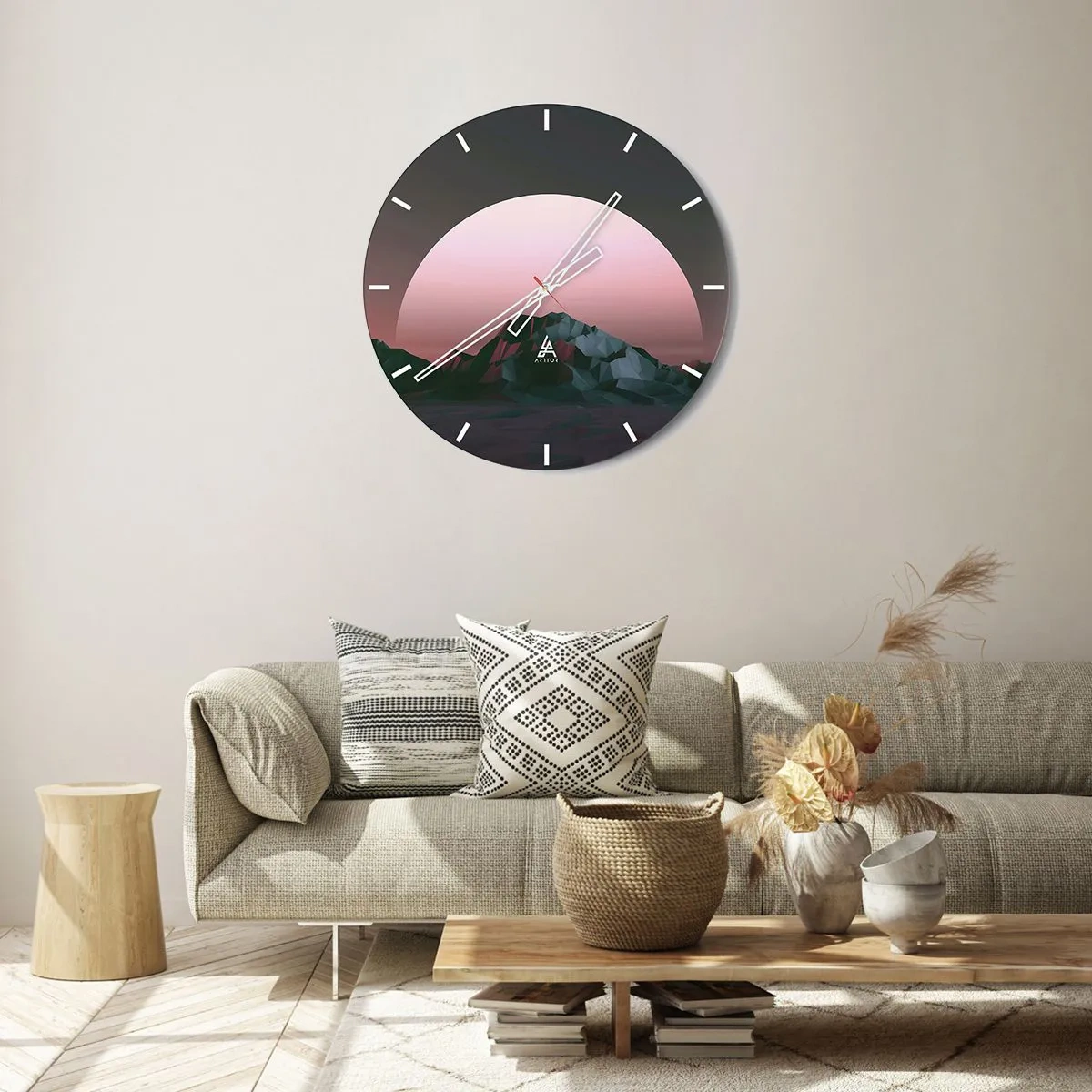 Wanduhr - Glasuhr - In einer Nachbargalaxie - 40x40 cm